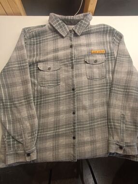 Simply Southern Gray Plaid Flannel Shirt